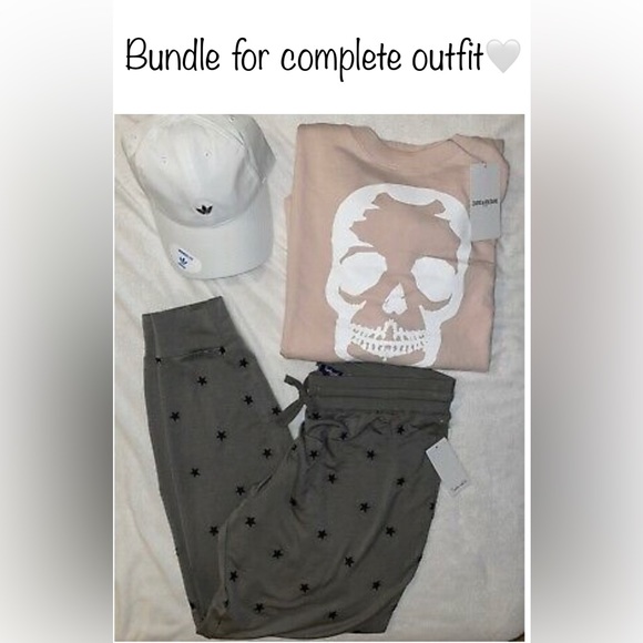 🎉HP🎉New! Splendid Embroidered Star Green Jogger Pants Size Large $138🖤✨ - Picture 6 of 12